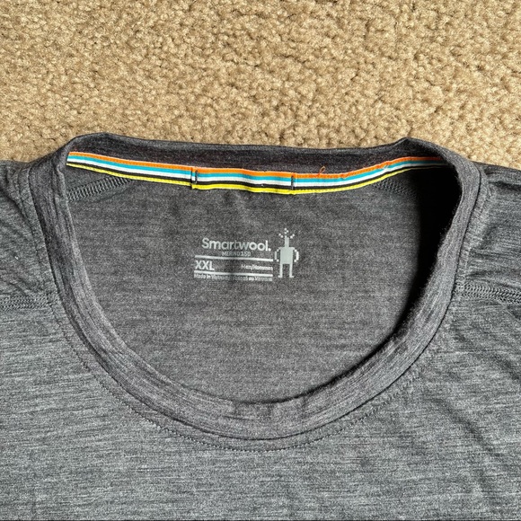 Smartwool Merino 150 Base Layer Short Sleeve Men's Sz XXL In Iron Heather - Picture 8 of 8